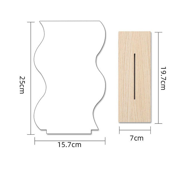 Korean style Makeup Mirror Ins Irregular Acrylic Decorative Mirror Wooden Base Cosmetic de maquillaje Beauty Tools Dropshipping Harmony Haven