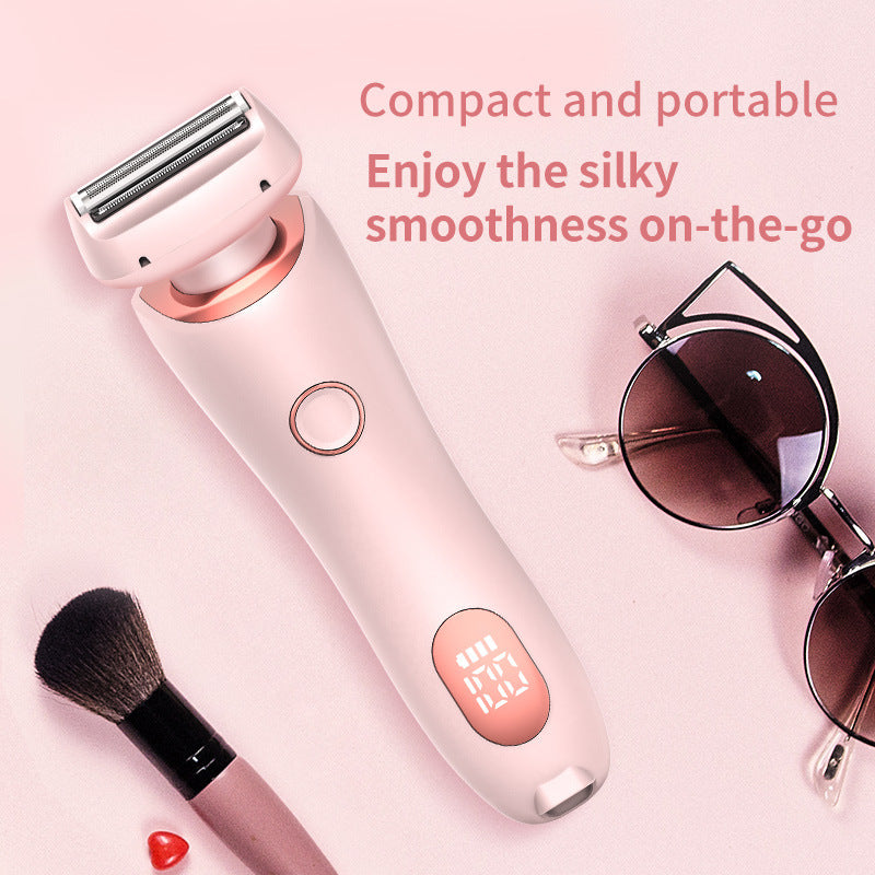 2 In 1 Hair Removal Epilator USB Rechargeable Trimmer Women Body Razor Face Leg Armpit Bikini Hand Pubic Shaver Hair Remover Harmonyforall.de
