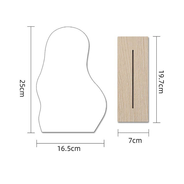 Korean style Makeup Mirror Ins Irregular Acrylic Decorative Mirror Wooden Base Cosmetic de maquillaje Beauty Tools Dropshipping Harmony Haven