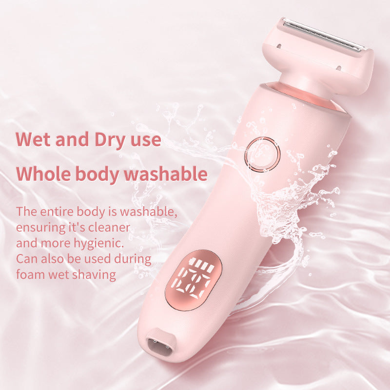 2 In 1 Hair Removal Epilator USB Rechargeable Trimmer Women Body Razor Face Leg Armpit Bikini Hand Pubic Shaver Hair Remover Harmonyforall.de