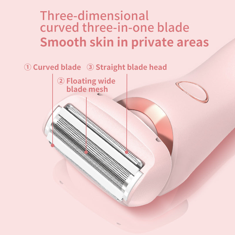 2 In 1 Hair Removal Epilator USB Rechargeable Trimmer Women Body Razor Face Leg Armpit Bikini Hand Pubic Shaver Hair Remover Harmonyforall.de